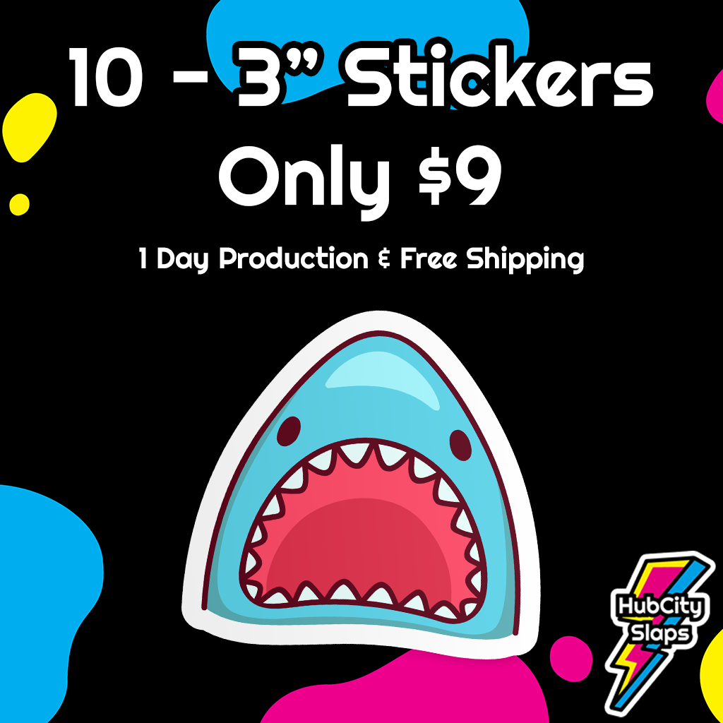 The "Try Us Out" Pack: 10 Custom Stickers for $9