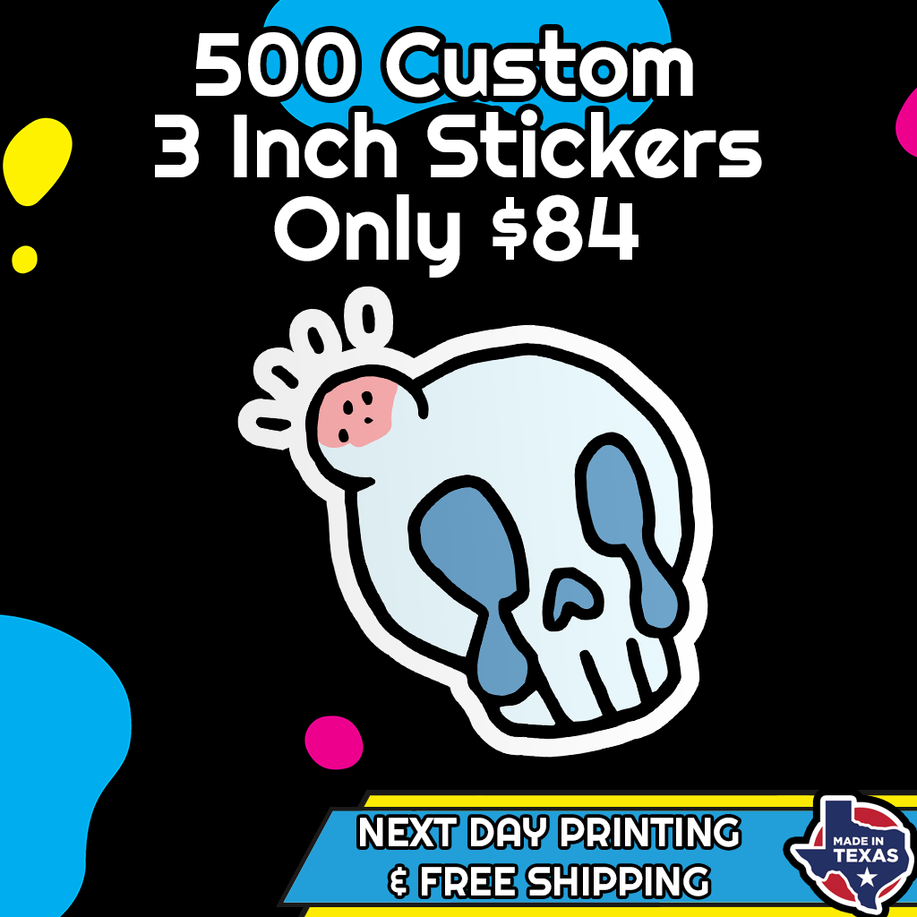 3 Inch Custom Stickers / 500 for $84