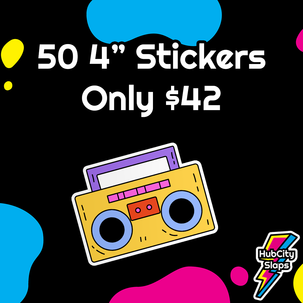 4 Inch Custom Stickers / 50 for $42