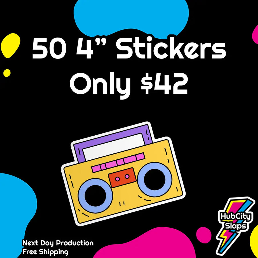4 Inch Custom Stickers / 50 for $42